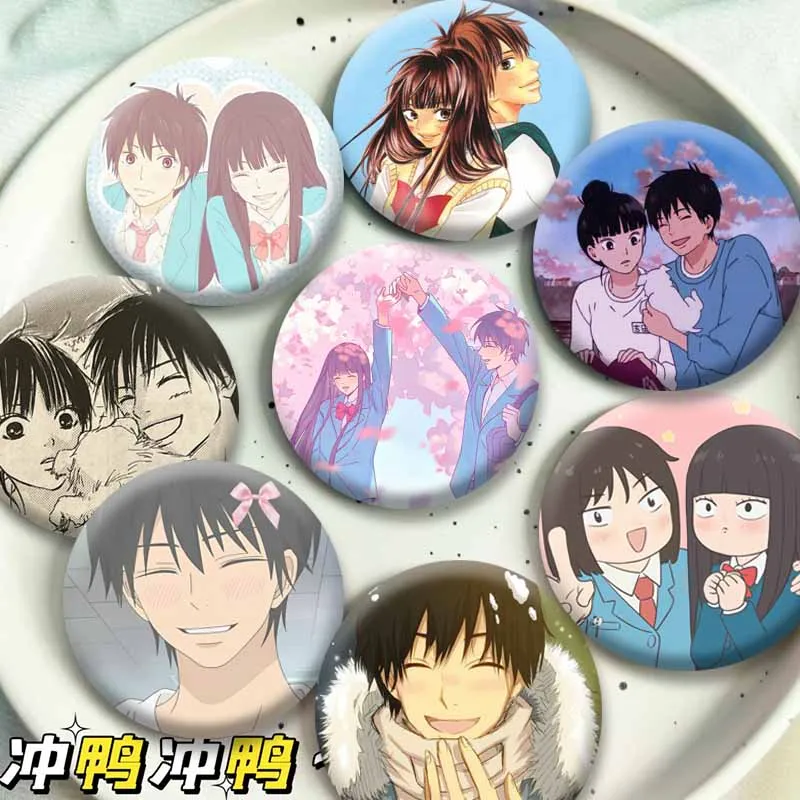 Kawaii Anime Kimi Ni Todoke Coin Badge Cartoon Character Enamel Pins for Backpacks Briefcase Sawako Shouta Brooch Jewelry Gifts