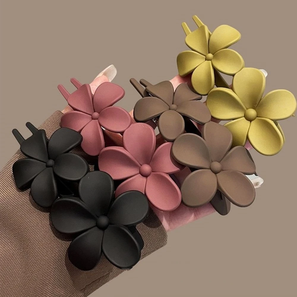 Fashion Women Flower Hair Clip Claws Matte Hair Claw Clips For Girls Duckbill Clips Large Headwear Hair Accessories Hairpins