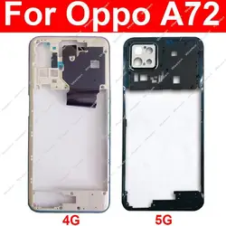 Middle Housing For OPPO A72 4G 5G Middle Frame Cover Bezel with Volume Button Lens Frame Replacement