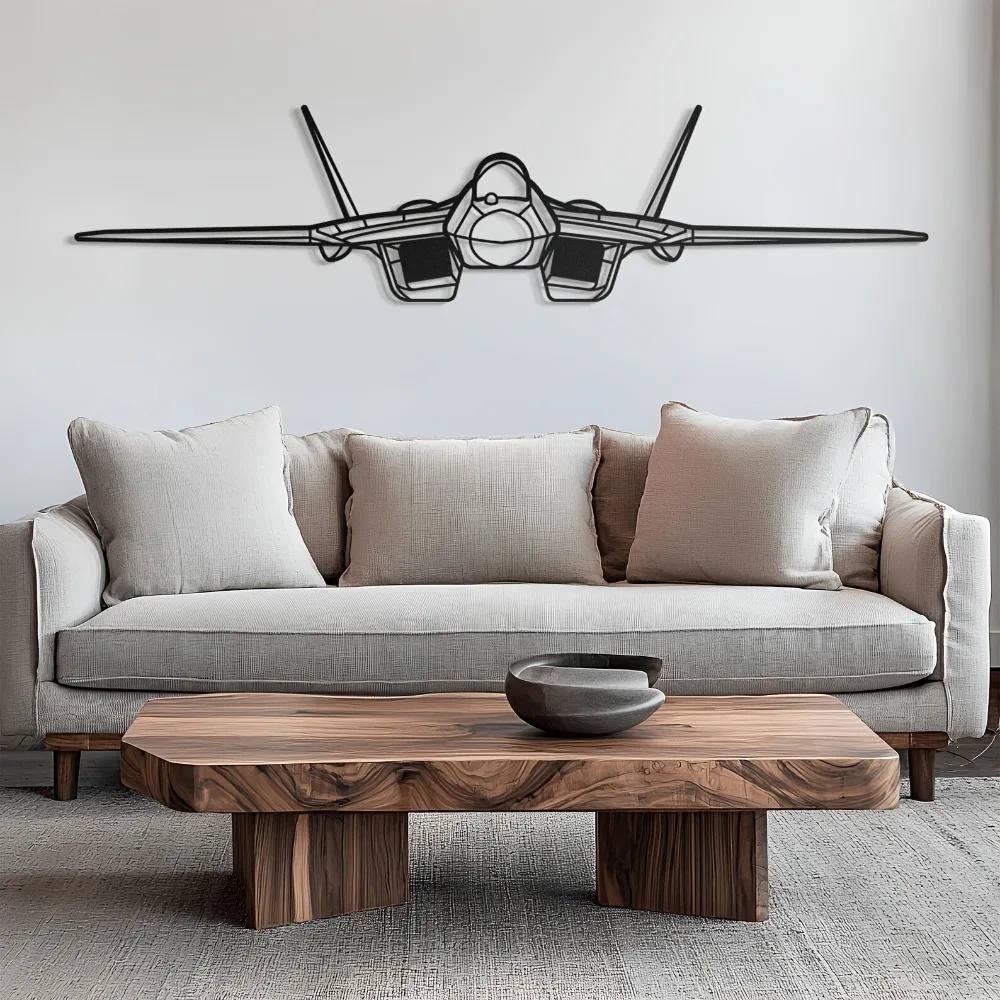CIFBUY Su-57 Front Metal Wall Art, Aviation Aircraft Mural Decor & Unique Gift for Pilots & Home Decor