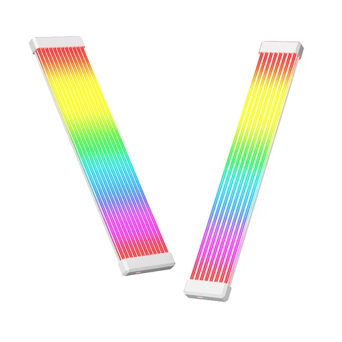 Imagen 2 del producto TEUCER AG-07 RGB Rainbow PC direccionable 5V 3 pines ARGB DIY tablero de luz para placa base GPU CPU 24 pines y 8 pines Cables de alimentación