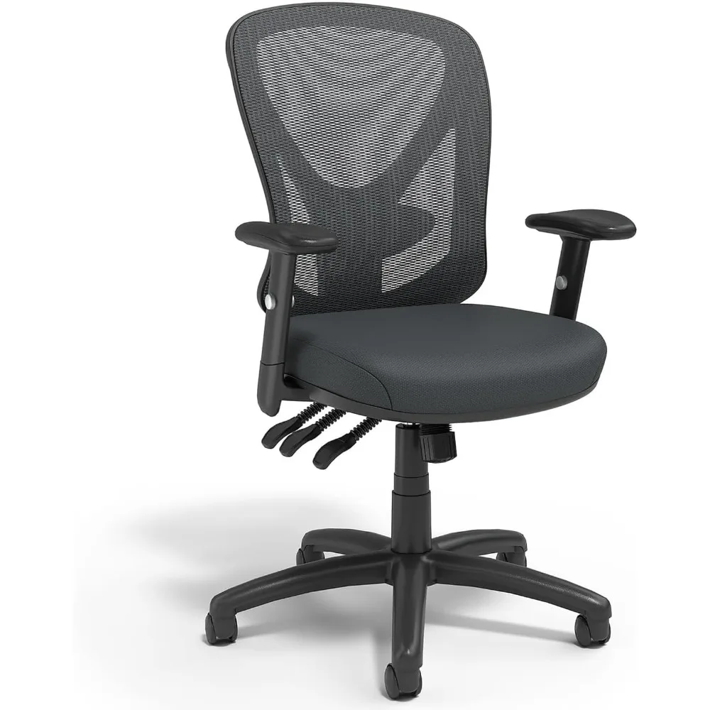 

Carder Ergonomic Office Desk Chair, Breathable Mesh Swivel Seat & Back, Adjustable Height, Lumbar Support, Black