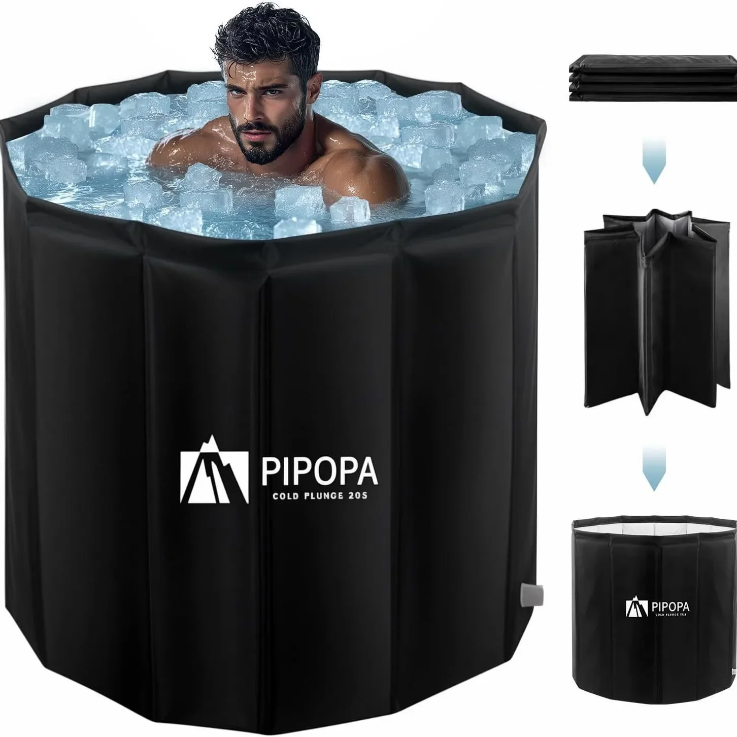 

Складная ванна для ледяных ванн для взрослых, не требующая установки, для холодной водной терапии, релаксации и фитнеса, для домашнего спортзала