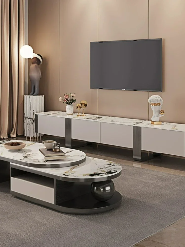 Living Room Home Modern Simple Small Apartment Thickened Stone Plate Coffee Table