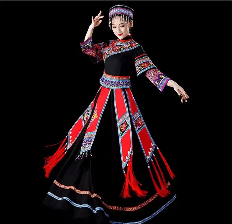 Yunnan Ethnic Minority Dong and Tujia Adult Dance Performance Clothing