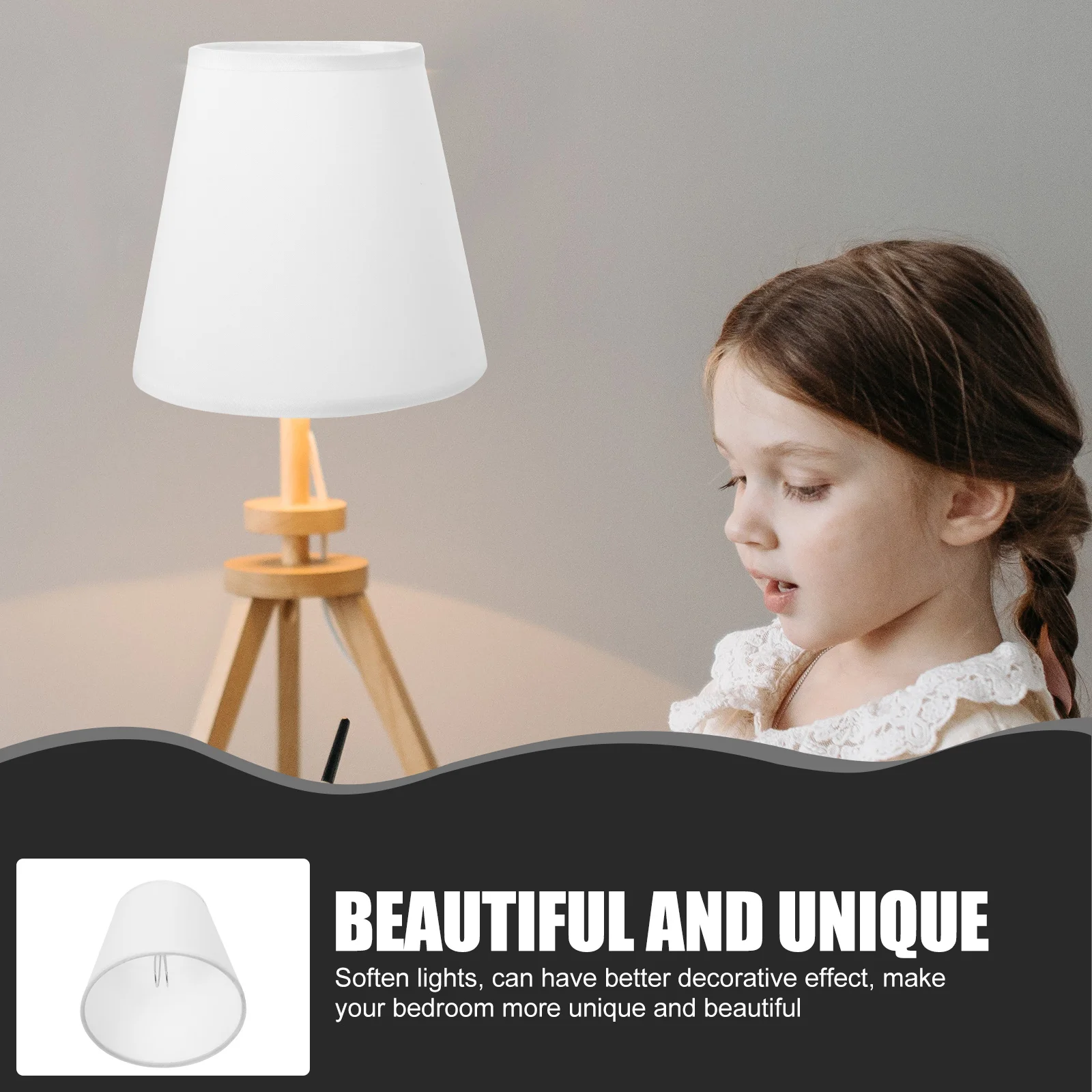 

Household Lamp Shade Linen Light Cover Practical Sturdy Protect Eyes for Desk Table Lamps Universal Use Light Cover