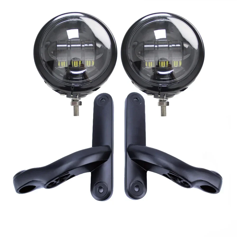 

Motorcycle 4-1/2" Turn Signal Bracket Auxiliary Lighting Frame 4.5'' Fog Light Holder Lamp For H-arley Touring Street Glide FLH