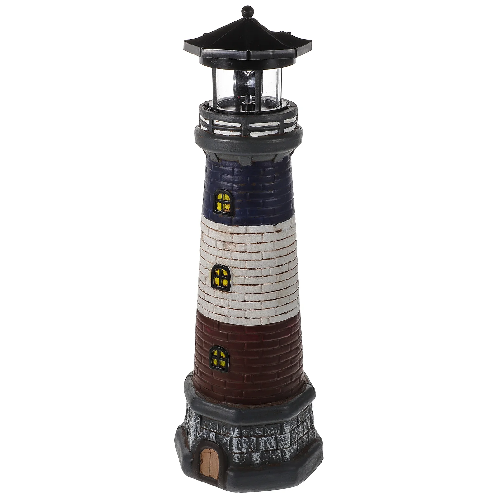 

Garden Light Outdoor Solar Lights Lighthouse Figurine Glowing Statue Adornment Decoration Resin Work Lawn