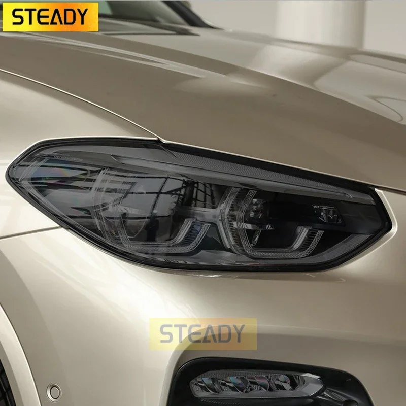 

2 Pcs Car Headlight Protective Film Headlamp Transparent Black TPU Sticker For BMW X4 F26 2014-2018 M G02 2020 Accessories