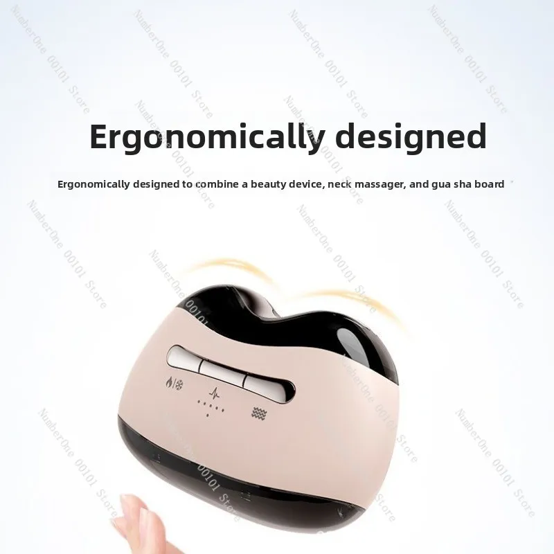 Multifunctional Face Neck Massager EMS Microcurrent Hot Compress Anti-Wrinkle Skin Care