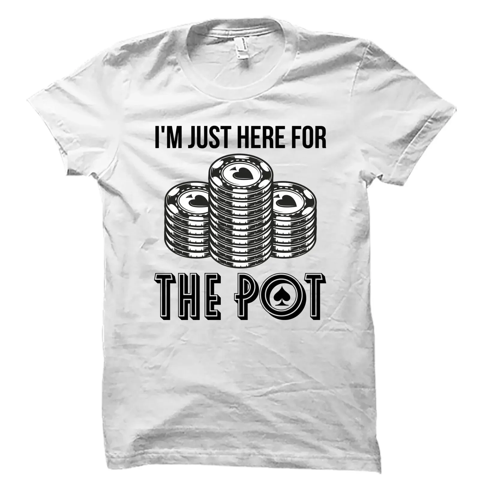 I'm Just Here For The Pot Funny Poker T Shirt Gambling Casual Player Him vintage Washed Comfortable designer clothes homme