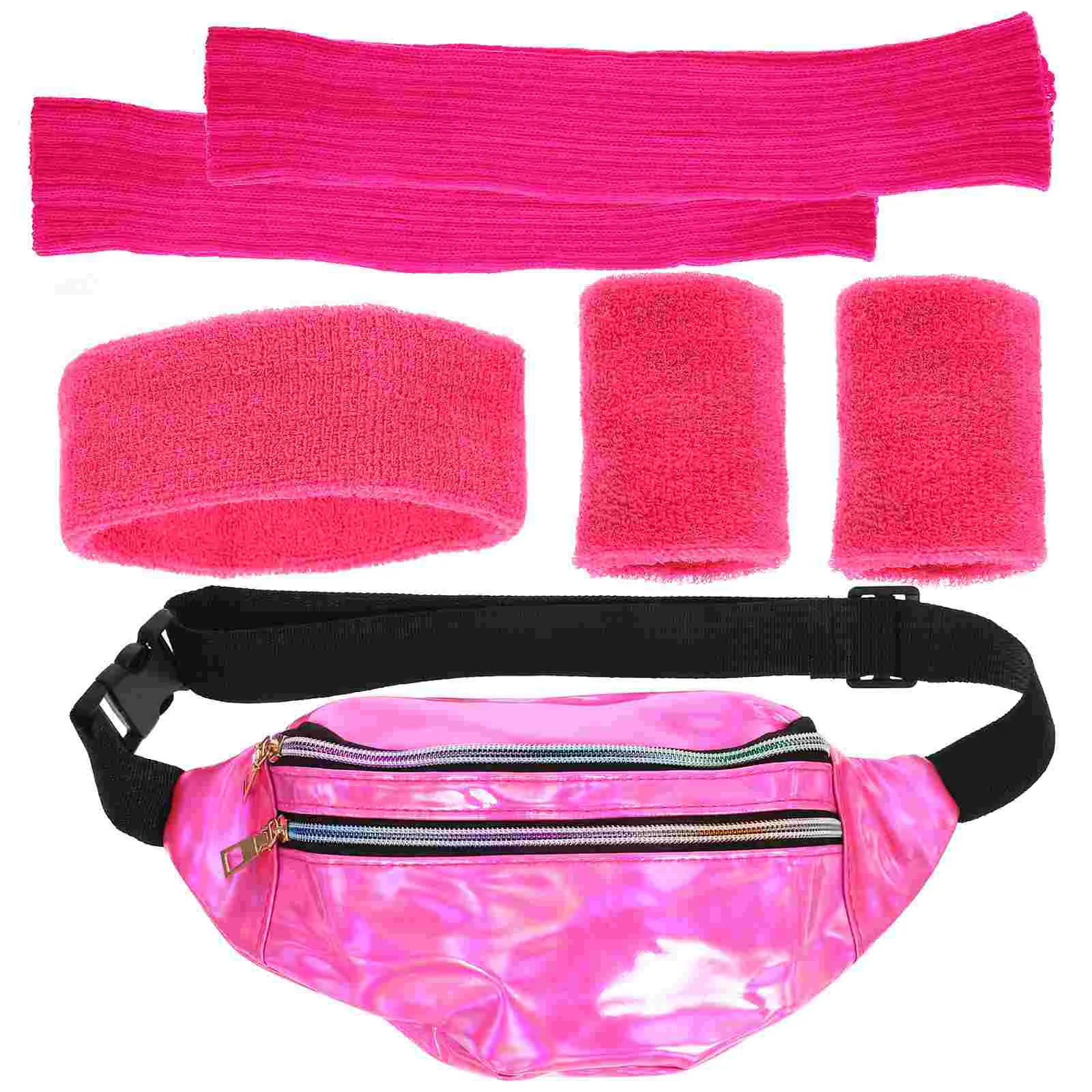 

Neon Fanny Pack and Leg Warmers Set Retro 80s Fashion Accessories for Women Perfect for Parties Running and Hiking