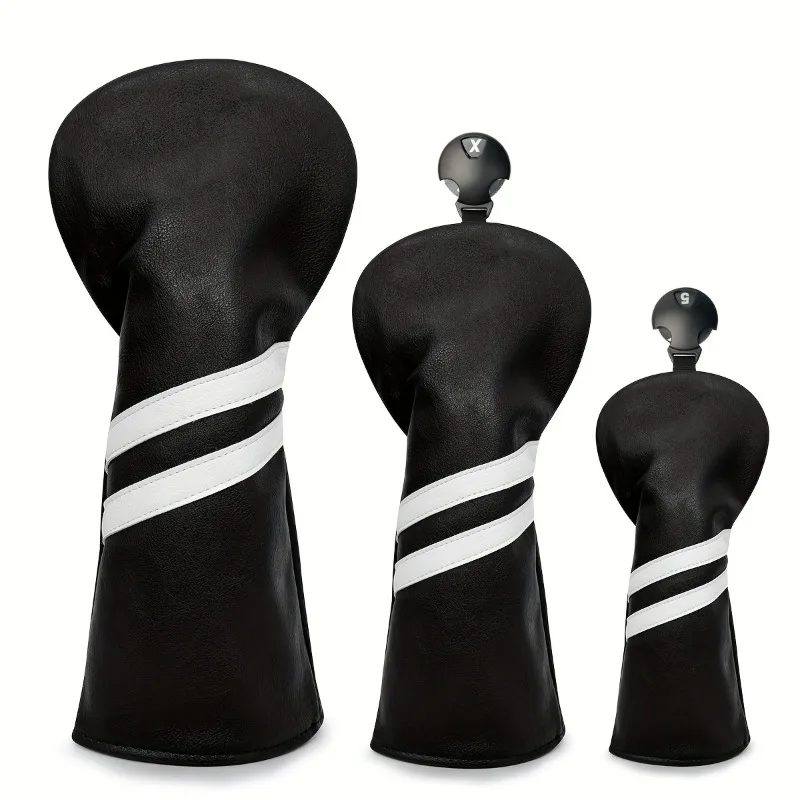 NEW Golf Woods Headcovers Covers for Driver Fairway Golf Clubs Set Heads PU Leather Good Quality Protector Cover 3pcs