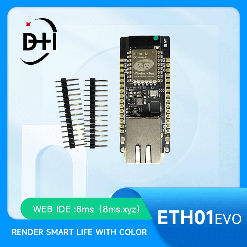 ETH01-EVO ESP32-C3 Development Board Series Super Mini Hat WiFi Bluetooth-compatible Ethernet 3 in 1 IoT Gateway Support POE