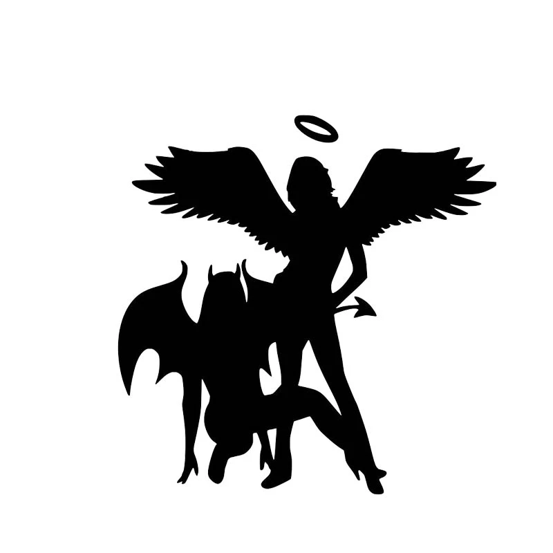 

Interesting angel and devil fashion car sticker windshield car sticker motorcycle laptop beautifully decorated waterproof