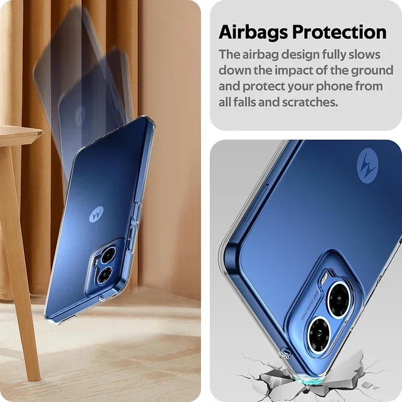 حافظة شفافة ناعمة من السيليكون رفيعة للغاية لهاتف موتورولا إيدج 50 40 30 20 برو لايت G24 G54 G84 G53 G73 G13 G62 G52 G42 غطاء شفاف