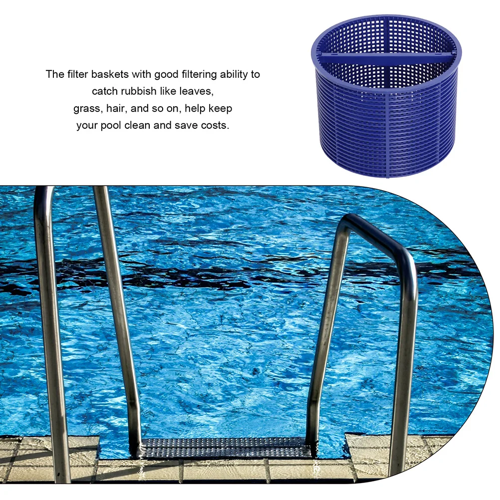 

Swimming Pool Filter Basket Plastic Reusable Skimmer Basket Replacement for Pump Debris Leaves Hair Garbage Filter Accessory
