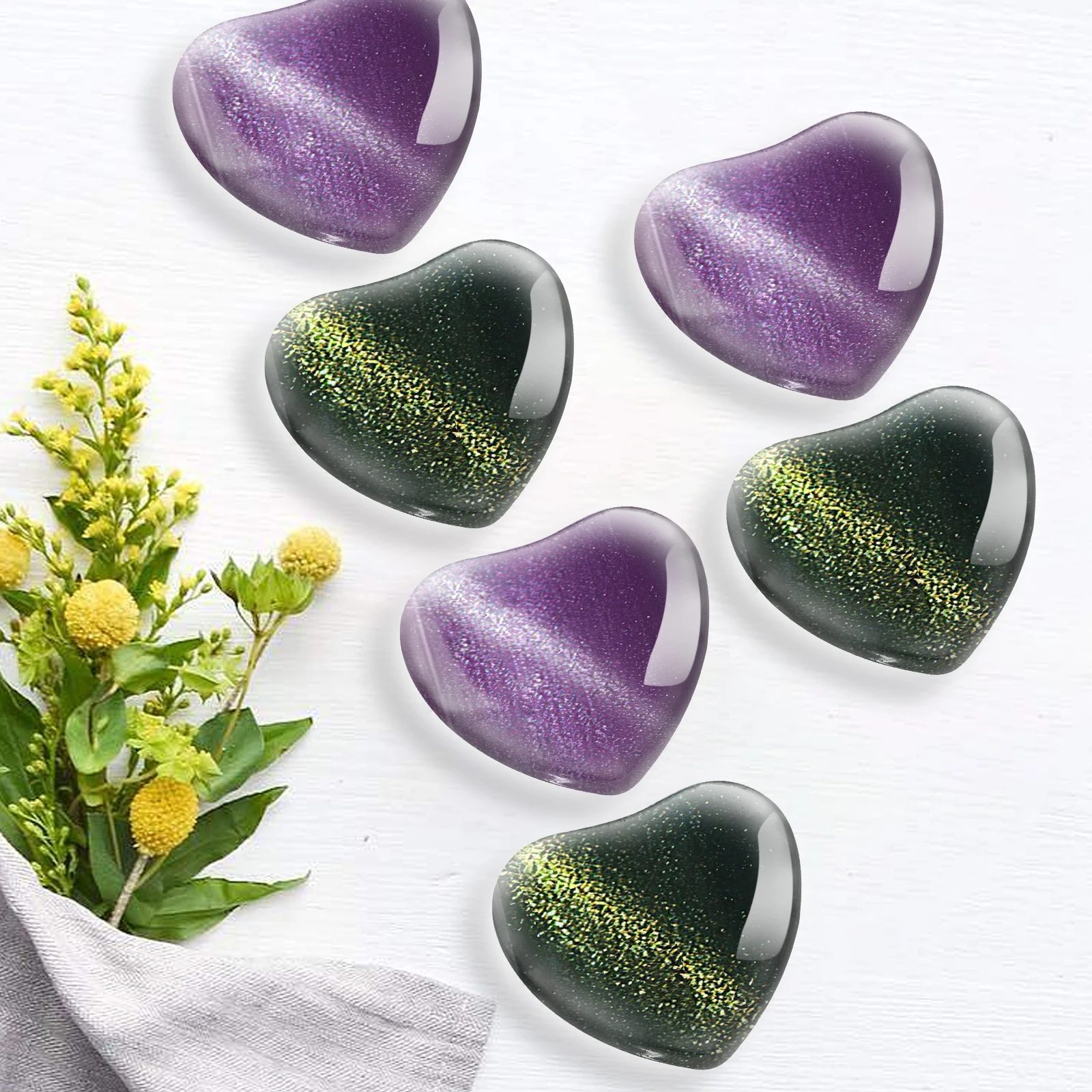 

Translucent Glass Color Card Manicure Showing Beads Charm Transparent Nail Chart
