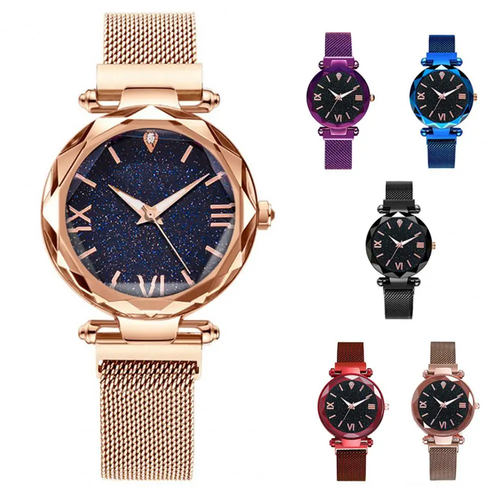 Durable Mechanical Watch  Starry Fashion Wrist Watch  Women Quartz Watch