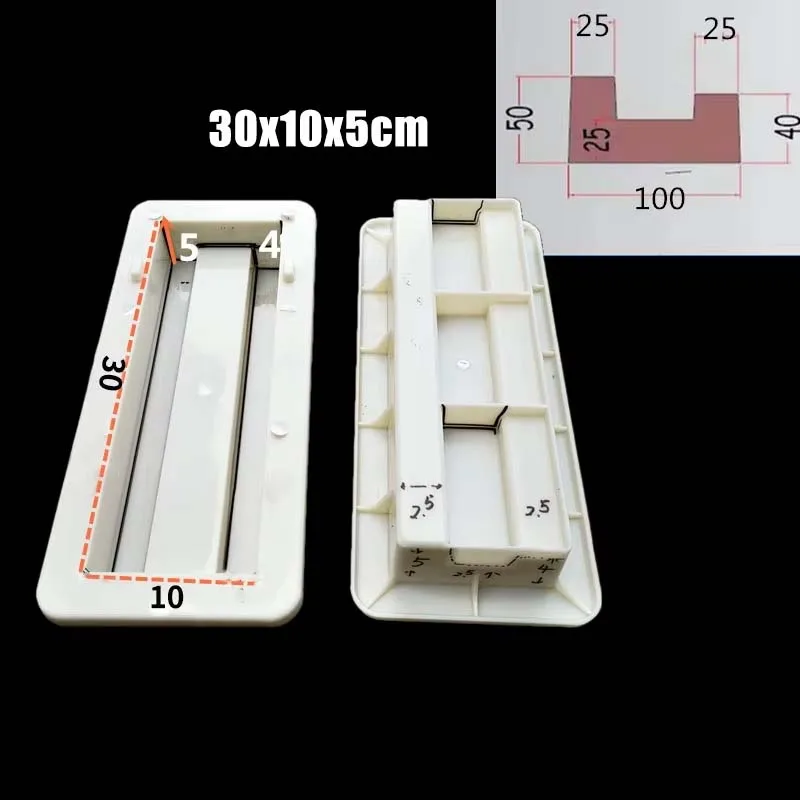 U-Shaped Groove Non-Porous Cement Mold for Water Channel Drainage Ditch Concrete Prefabricated Plate Cover Box