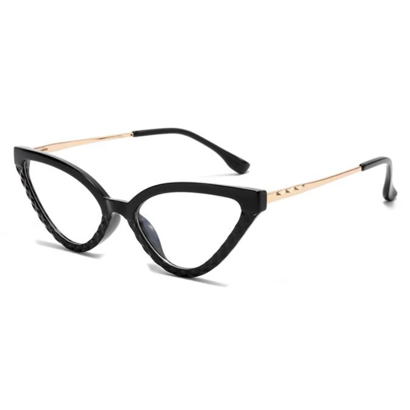 Retro Anti Blue Light Black Triangle Myopia Glasses Women Optical Spectacle 0 -0.5 -1.0 TO -6 Computer Prescription Eyeglasses