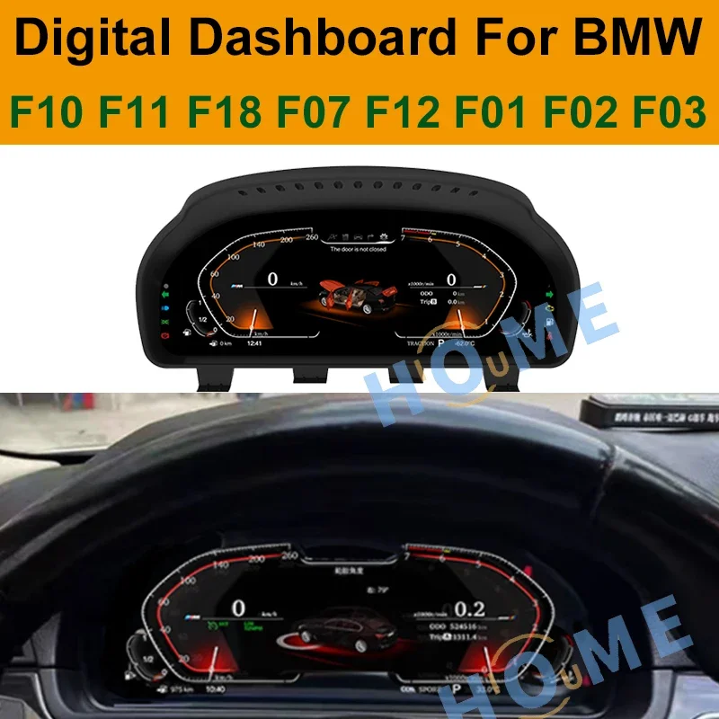 

12.5" Car LCD Digital Dashboard Panel Instrument Cluster Cock Speedometer for BMW 5 Series F10 F11 F12 F18 F07 F13 F01 F02 F03