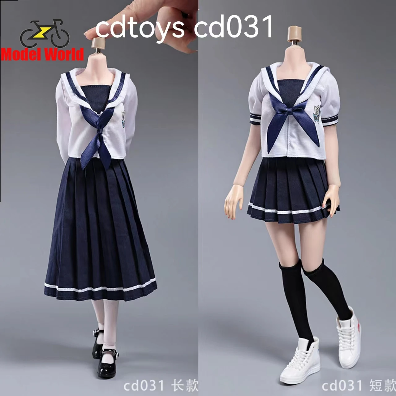 cdtoys cd031 1/6 scale female school uniform shirt pleated skirt school uniform fit 12'' action figure body model