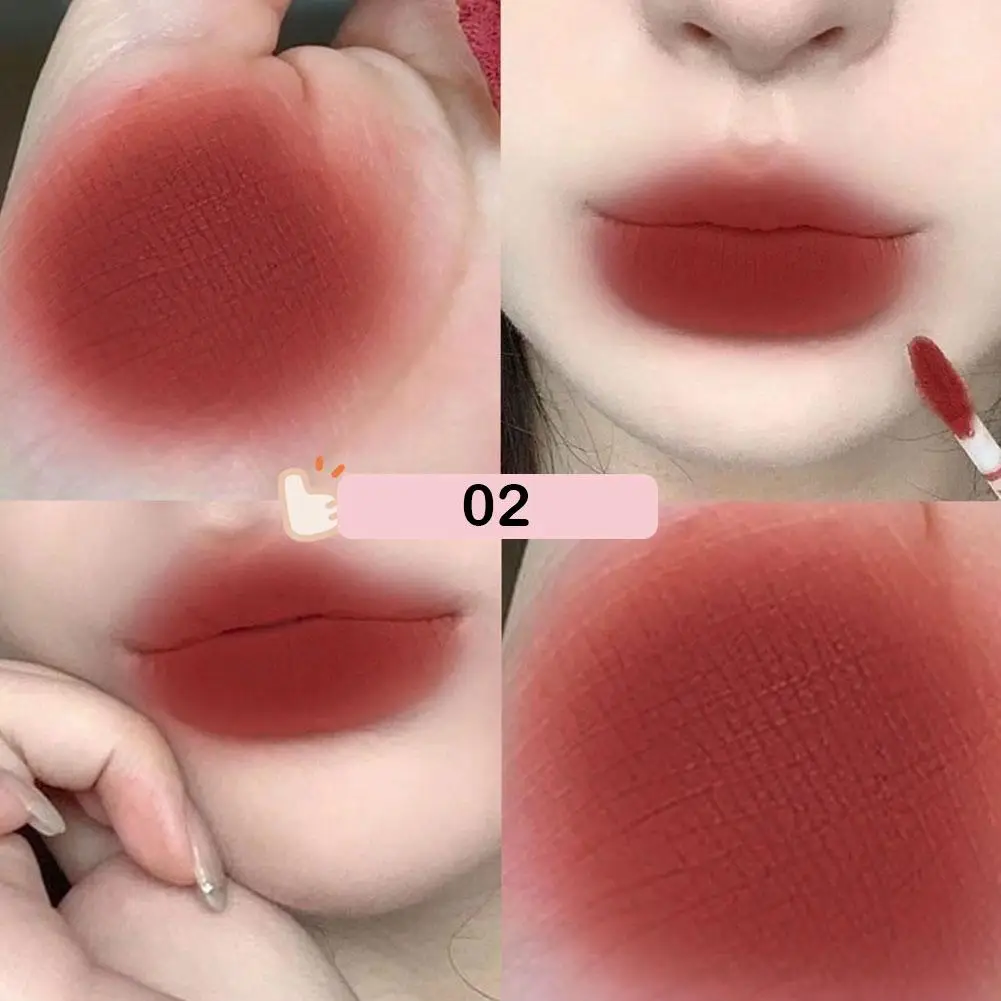 Matte Lip Gloss Set 6pcs Waterproof Long Lasting Nude Red Sexy Velvet Cute Liquid Lipstick Non Sticky Cup Lips Makeup Cosmetic