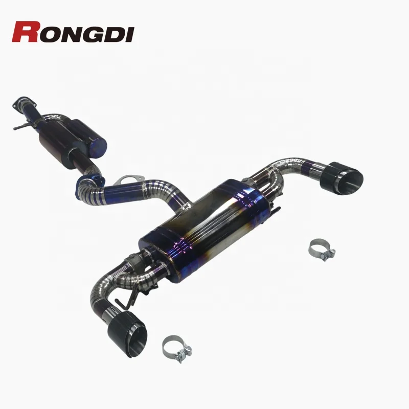 

Modification Titanium Alloy Sport Exhaust Catback for Yaris Gr 1.6t 2023 Burnt Purple Pipe
