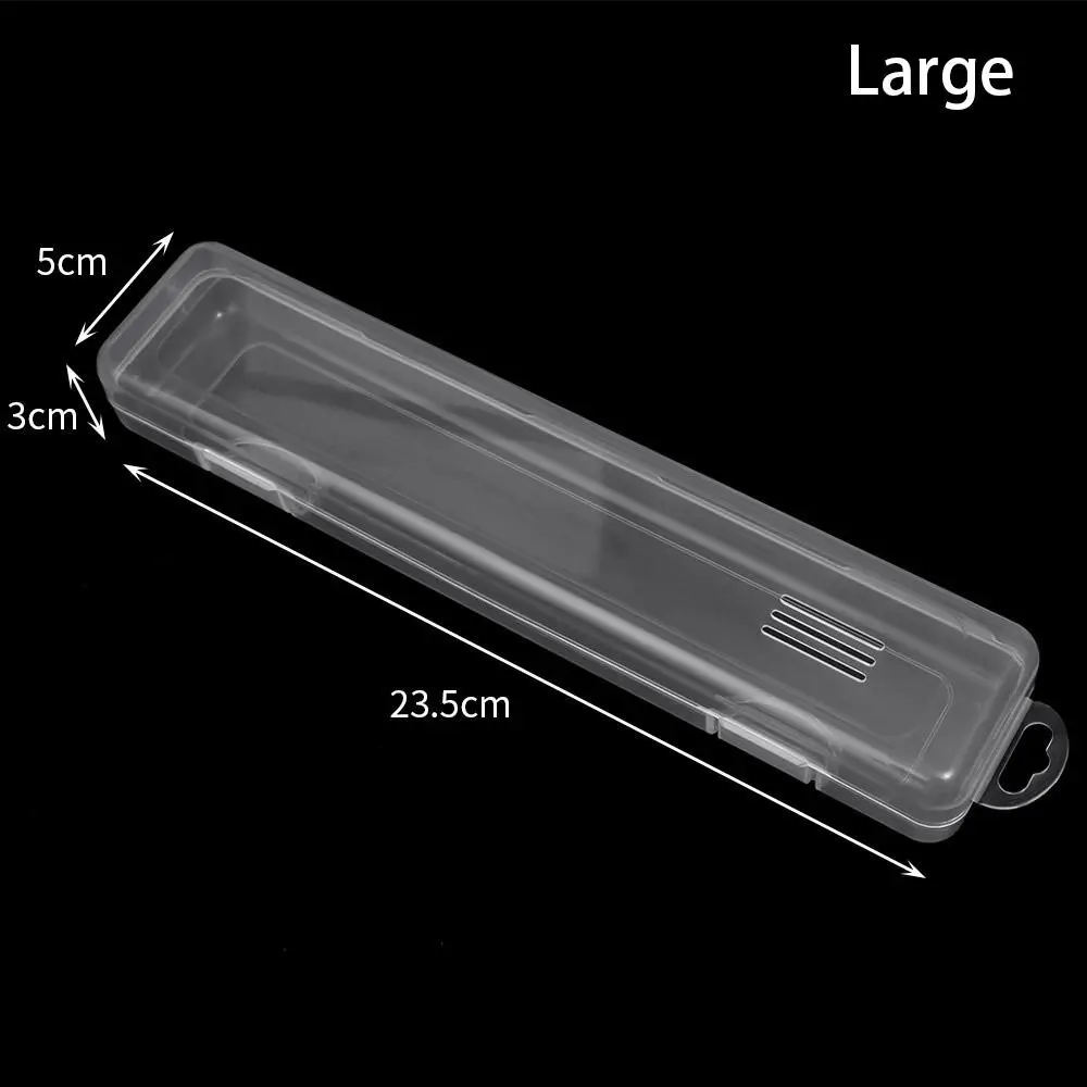 1Pcs Eyebrow Pencil Tableware Chopsticks Makeup Brush Storage Box with Cover Portable Plastic Box Organizer Transparent