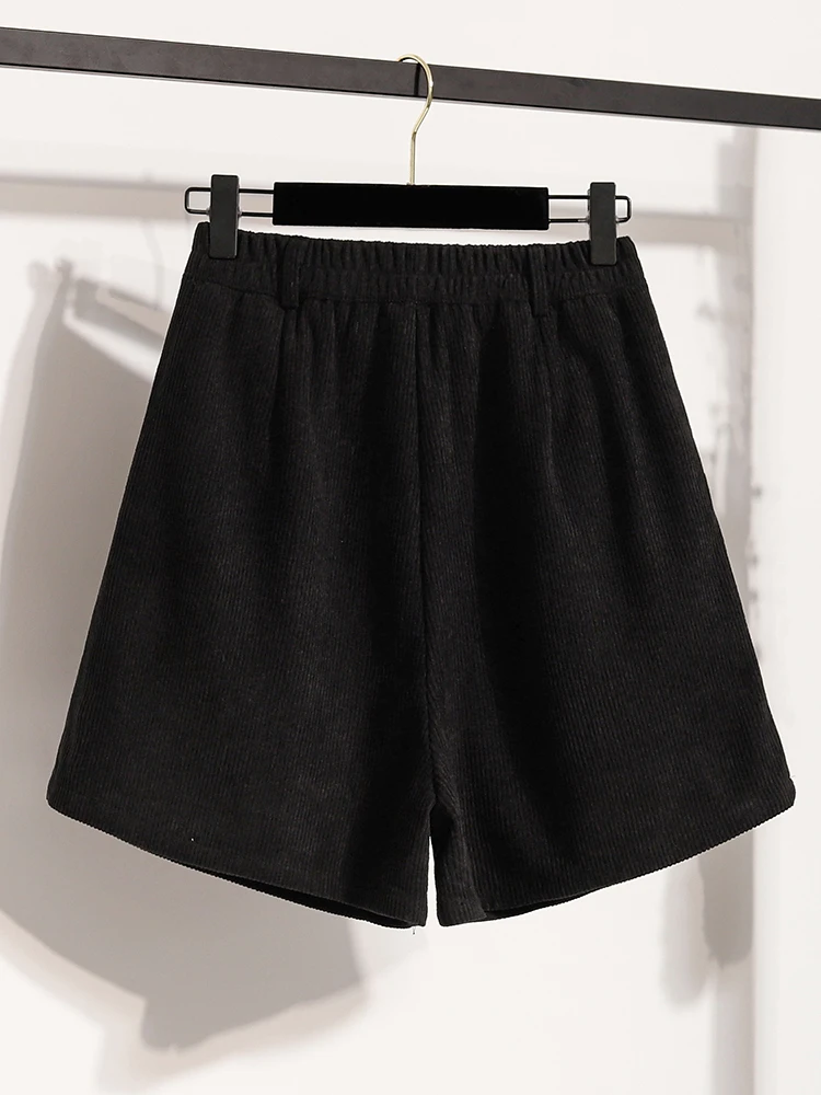 Hoge taille A-lijn corduroy wijde pijpen dames casual herfst winter outfit broek woon-werkverkeer Sle ket detail rechte pijp