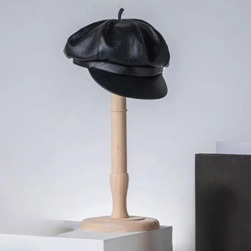 wooden-hat-shelves-wood-aesthetic-display-hanger-multifunctional-storage-dress-rack-minimalist-interior-coat-organizer-stand