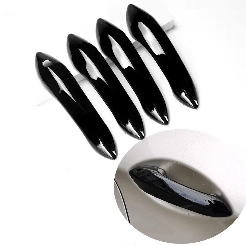 ABS Carbon Fiber Black Car Exterior Door Handle Protector Cover For BMW 5 6 7 Series F07 F10 F11 F06 F12 F13 F01 F02 F03 F04
