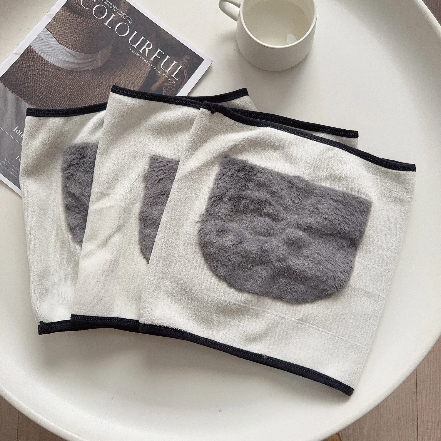 Unisex Winter Waist Warmer Plush Thicken Thermal Cashmere Support Belt Soft Keep Warmth Abdominal Protector Stomach Wrap Band