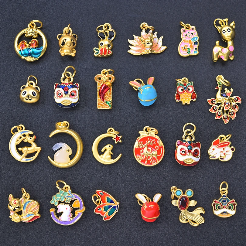 

Animal World Lucky Fashion Alloy Oil Drip Pendant Lucky Cat Rabbit Butterfly Parrot Lovely And Gentle Girl Memorial Jewelry