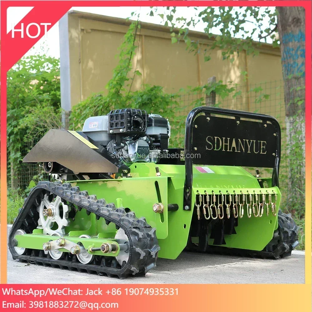 

550mm Cutting Width Remote Control Lawn Mower Climb Slope Crawler Robot Mower Garden Grass Cutter Lawn Mower Suppliers