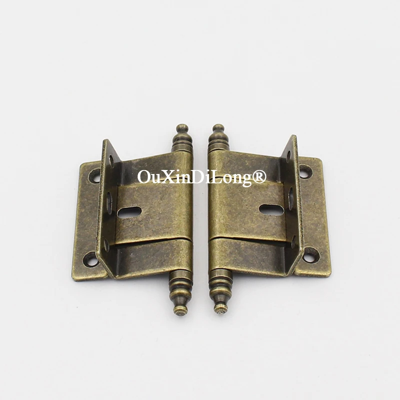 Retro 6PCS Metal Antique European Furniture Hinges Clothes Cupboard Wardrobe Closet Cabinet Hinges Bookcase Cabinet Bronze Hinge