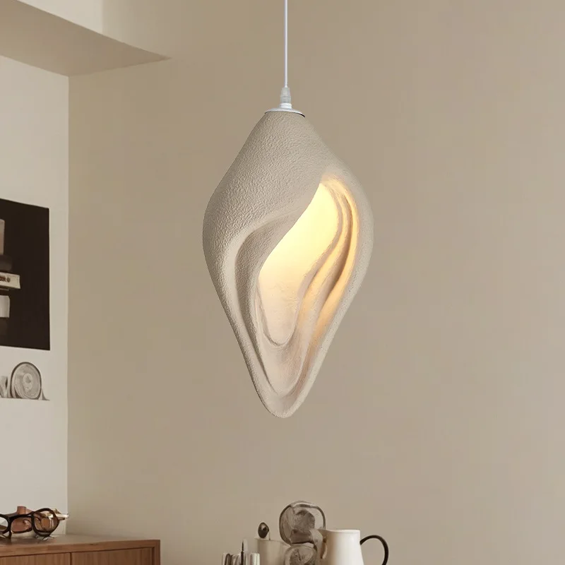 Japanese Wabi Sabi Style Resin Pendant Light Restaurant Bar Counter Kitchen Island Homestay Study Bedroom Cafe Lighting Ornament