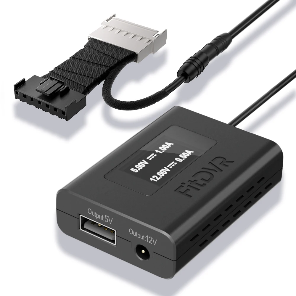 

FitDVR Dash Cam Adapter (7-Pin) for Nissan/ Ford/ Mitsubishi/ Toyota/ Subaru with Rearview Mirror, Car DVR Accessories, D3-032