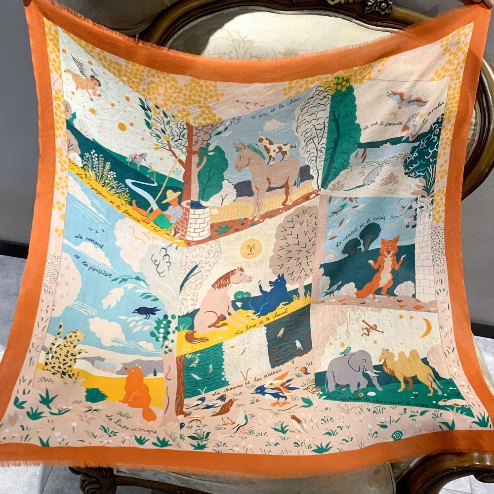 isa-fable-Echarpe-en-laine-hydrosoluble-haut-de-gamme-douce-hypoallergenique-chaude-fine-grand-carre-motif-coreen-imprime