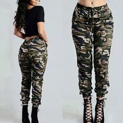 Women High Waist Camouflage Green Casual Loose Pants Trousers Plus Size Sweatpants For Women