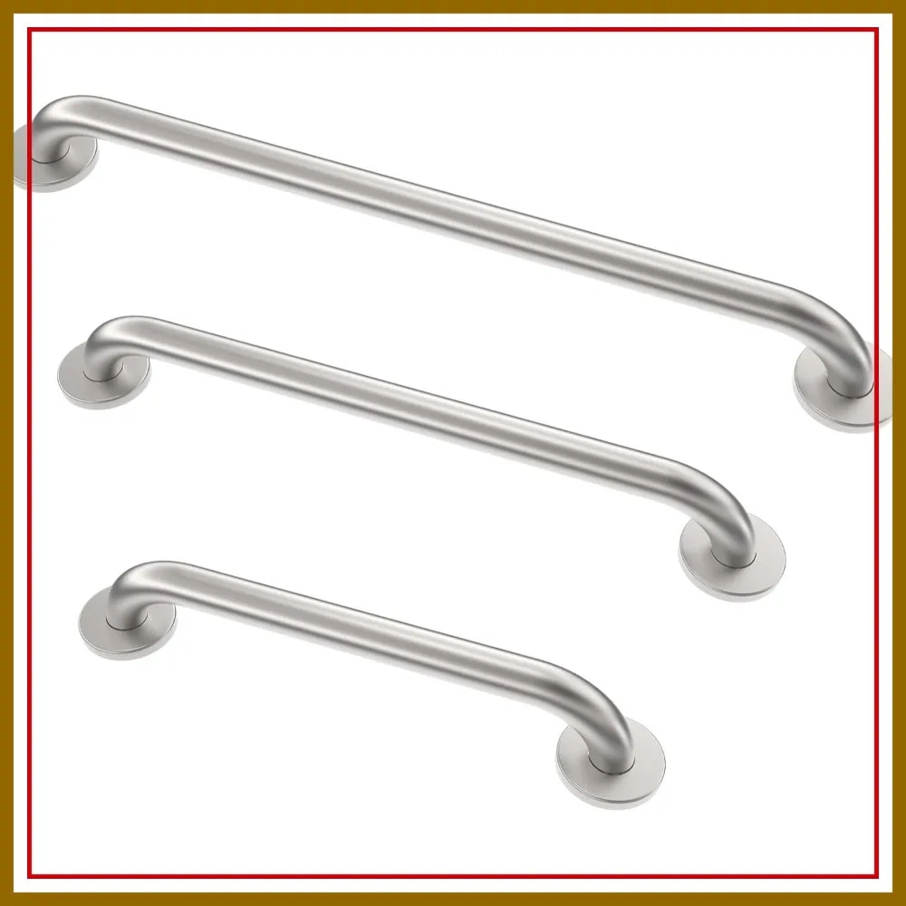 

ADA Compliant Grab Bar Bundle, Brushed Stainless Steel 1.5" 3-Piece Set (18", 36", 42") for Commercial Restrooms & Shower Safety