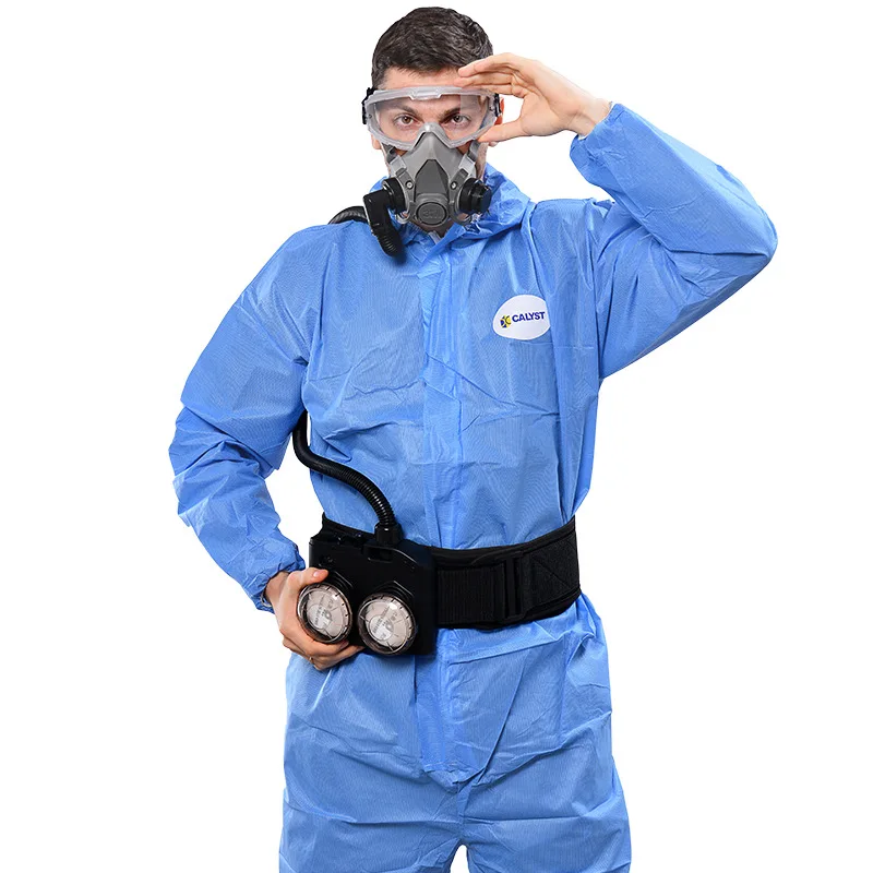 

New Electric Powered Air Purifying Chemical Respirator With 6200 Mask Dual Filters Work Safety For Industrial Painting Spraying