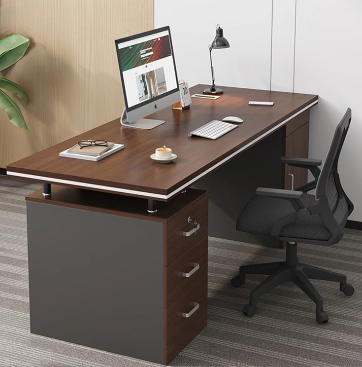 Office, computer, home, minimalist and modern, lockable boss, employee desk, workbench