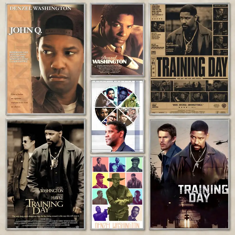 Film Crime Training Day Poster Self-Adhesive Wall Art HD Print For Dorm Teen Room Decor Gift
