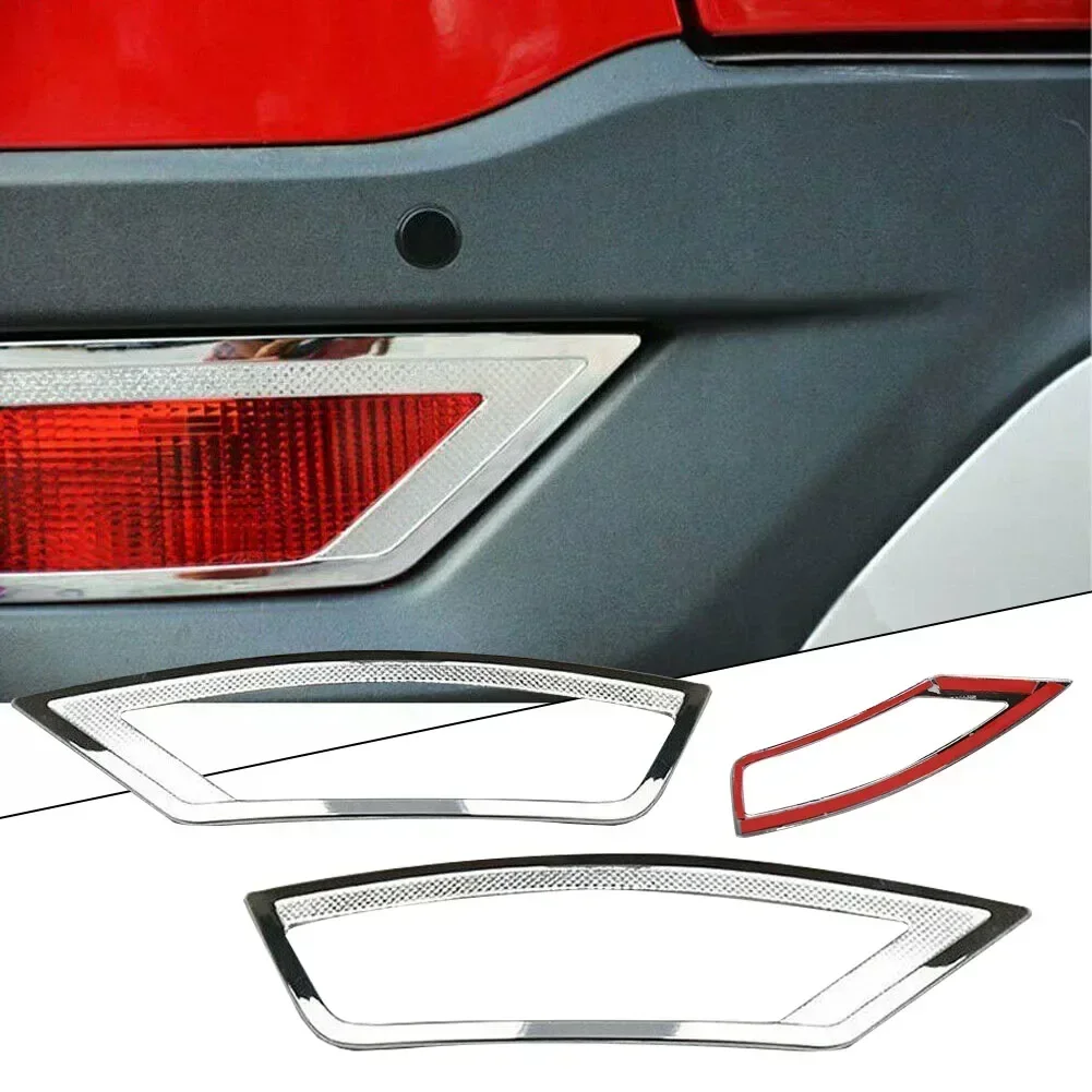 2pcs Rear Fog Light Cover Trim Chrome Fits For Ford Escape / 2013-2019 Decoration Cover Car Exterior Accessory