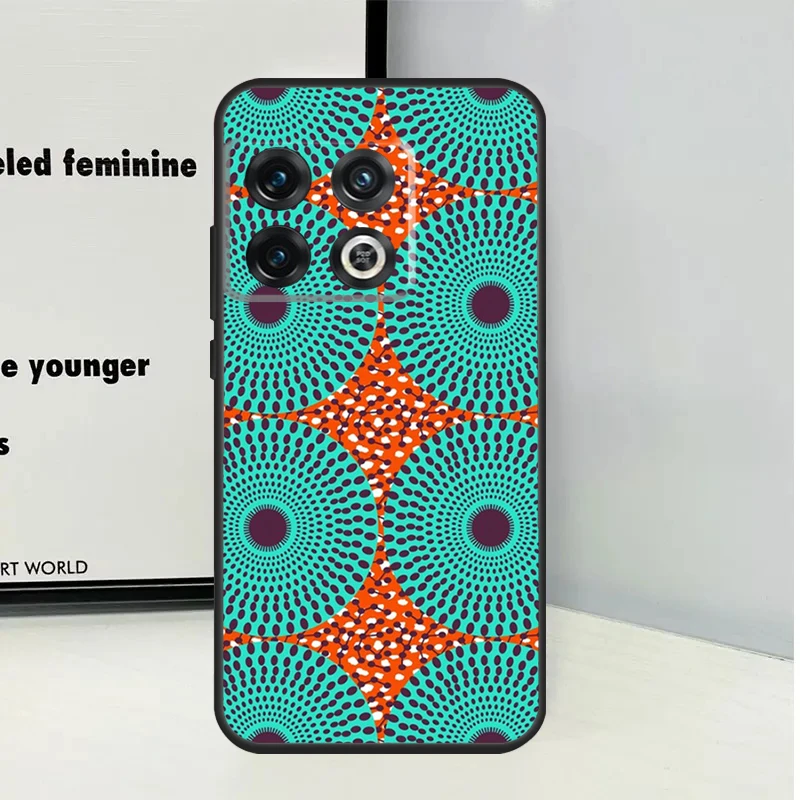 African Wax Fabric Case For OnePlus 12 11 10 Pro 8T 9R 10T 10R 12R OnePlus Nord CE 2 3 Lite 2T N10 N20 Coque