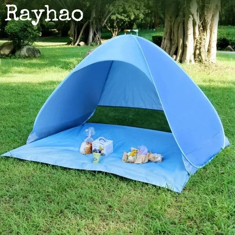 

Beach Shelter UV Protection Automatic Quick-opening Folding Beach Tent 3-4 Person Waterproof Portable Tent for Camping Garden