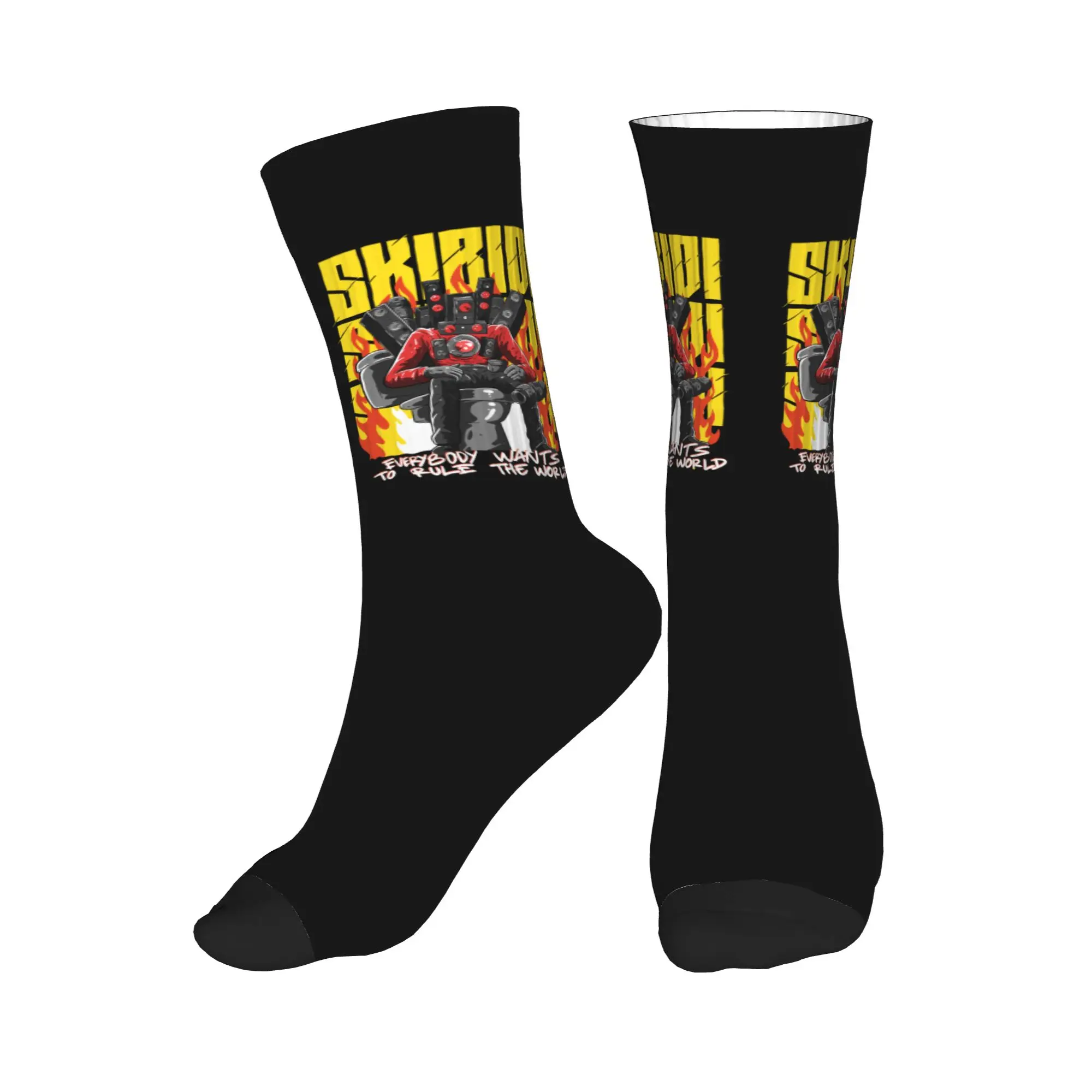 

Hot Game Titan Speakerman Skibidi Toilet Dress Socks Men Women Warm Funny Novelty Crew Socks