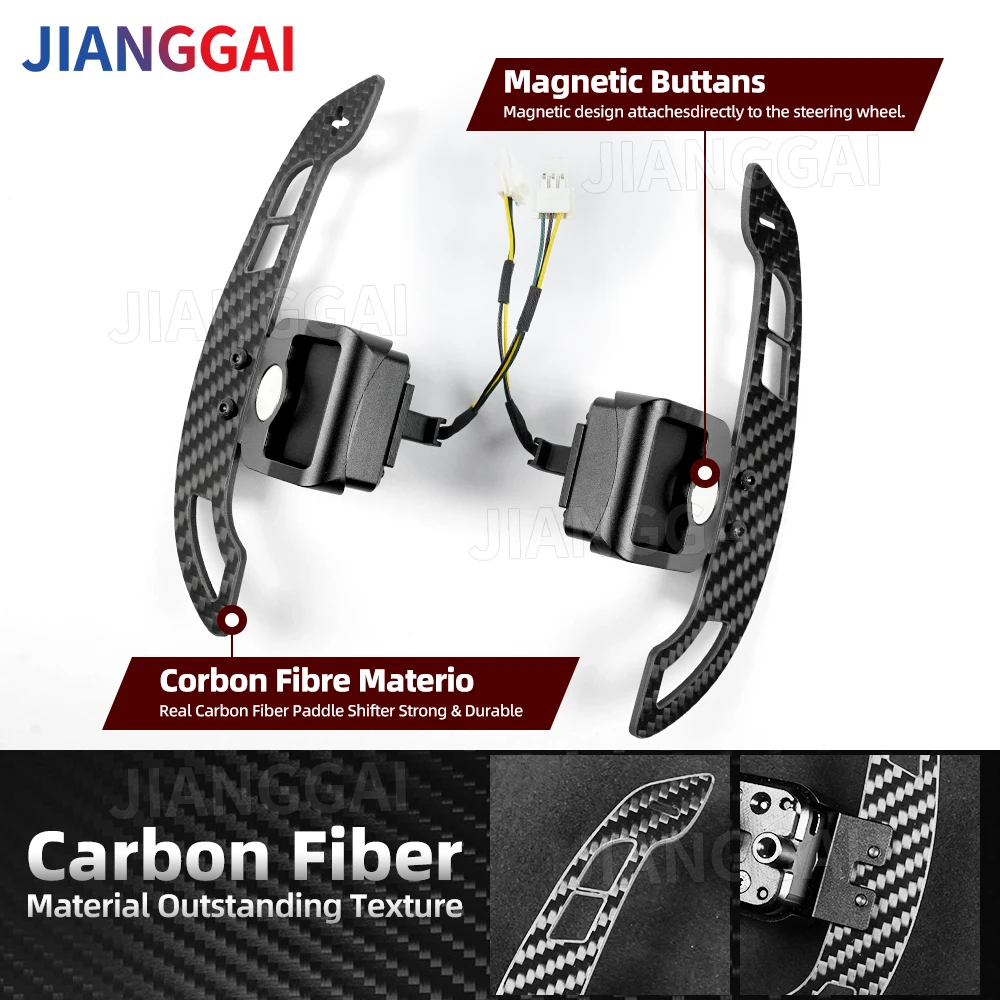 

Магнитные лопасти переключения передач из углеродного волокна, пригодные для Audi RSQ5 RS5 RS6 RS7 A5 A6 A7 S6 S7 2018+ Магнитные лопасти переключения передач Автомобильные аксессуары